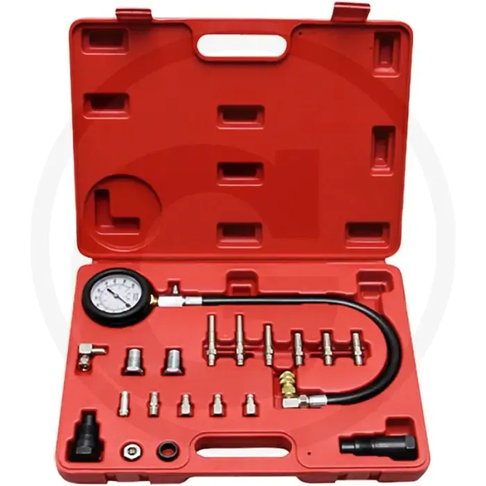 Diesel compressietester uitgebreide testkit voor direct en indirect geïnjecteerde dieselmotoren - werkdruk 0-70 bar Exclusieve Aanbieding