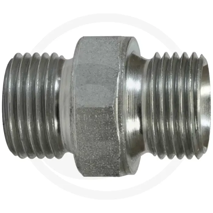 Dubbele nippel 1/2" buitendraad, 38mm lengte, 500 bar - Verzinkt staal Finale Uitverkoop