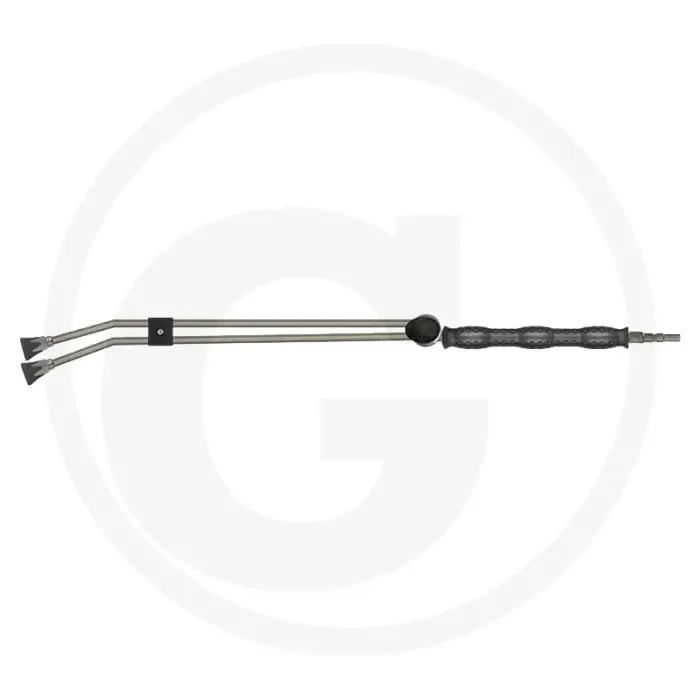 Nu Kopen Dubbele spuitlans - Roestvrijstalen regelklep, 980mm lengte, 400 bar max. druk