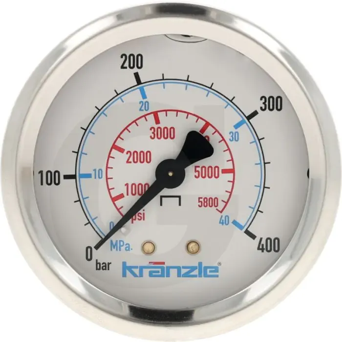 Kränzle Manometer 63mm, 0-400 bar Drukbereik Gereduceerde Prijs