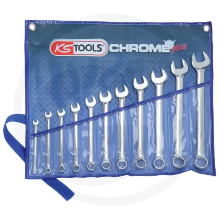Bestseller Ks tools chromeplus® ringsteeksleutelset, gebogen 7-delig, in roltas - sleutelmaat: 3/8" tot 3/4"