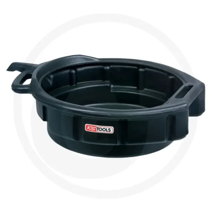 Ks tools olieopvangbak 17l: Ø 445mm, 3 tragegriffen, ausgusshahn, für Öl, chemikalien, benzin, säuren, frostschutzmittel Merkproduct