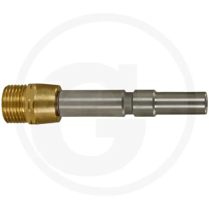 Lange insteekkoppeling M21 x 1,5 buitendraad - 250 bar - RVS/messing - Temp. max. 150°C Gratis Verzending