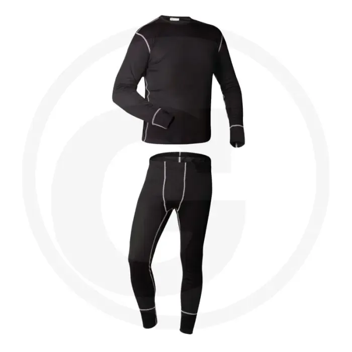 Set thermo-onderkleding XL Zwart 55% katoen / 45% nylon 170 g/m² Beperkt Aanbod