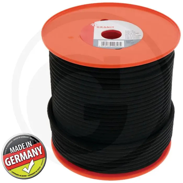 Hoge Kwaliteit Starterkoord 6,0 mm x 100 m Compl. zwart • Langlebig & benzinresistent