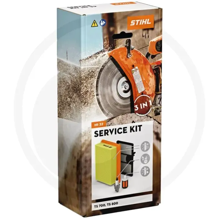 Stihl Servicekit 32 met luchtf, voorf, zündkr & kraftf filt. Geschikt voor TS700, TS800. Gratis Retour