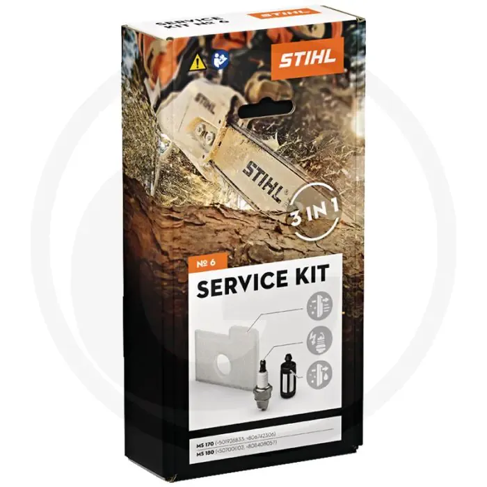 Koopje Stihl servicekit 6 voor MS170/MS180 (niet 2-Mix) - Luchtfilter, bougie, brandstoffilter