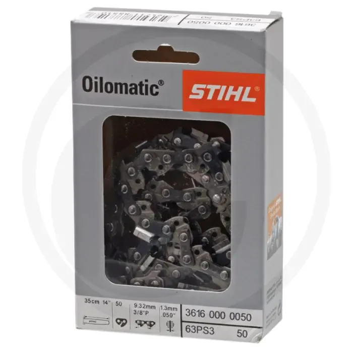 Stihl zaagketting haakse zaagtand - 3/8' lopro, 1,3mm, 50 schakels, veiligheidsaandrijfschakel Uitverkoop