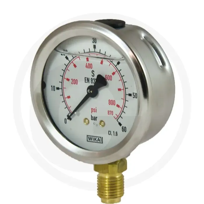 WIKA Manometer 60 bar Ø 63 mm - 1/4" Koopje