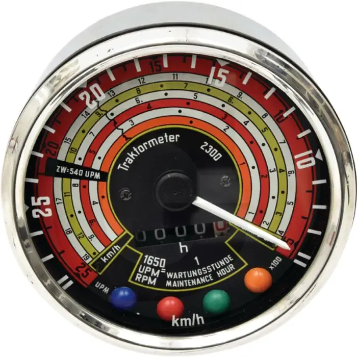 Exclusieve Aanbieding Tractormeter Ø 115 mm, 27 km/u, 2500 omw./min. linksdraaiend