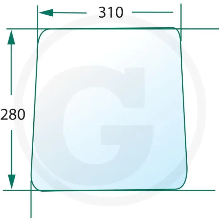 Zijruit onder, getint - Trekkertype: Trac 700-1100, schakeling aan zijkant Koop Online
