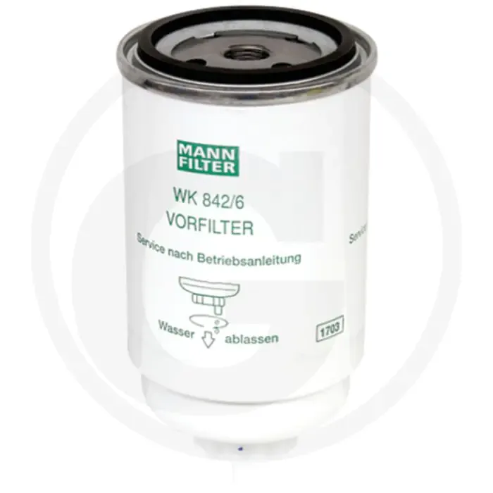 Koopje MANN FILTER Brandstoffilter WK842/6 - Diesel, Hoogte 156mm, Draad M16 x 1,5