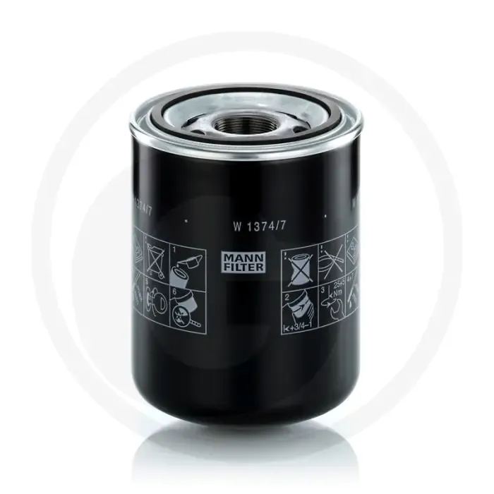 Goedkoop MANN FILTER Motoroliefilter W1374/7 1 1/2"-16 UN 2,5 bar