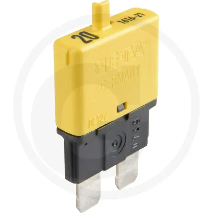 Automatische zekering, standaard (32 volt maximaal / 20 A | geel | met resetknop) Superprijs