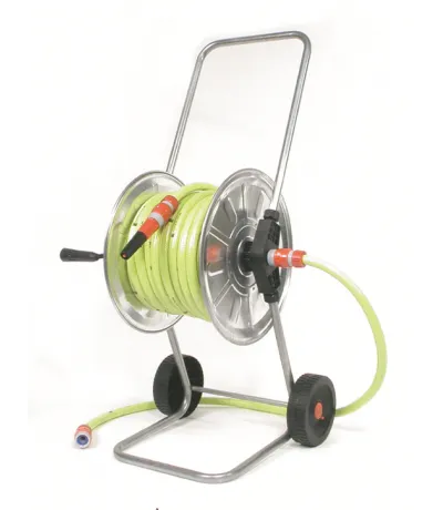 Nieuw Haspel, gemonteerd 25m - 1/2" met gele tuinslang en koppelingen