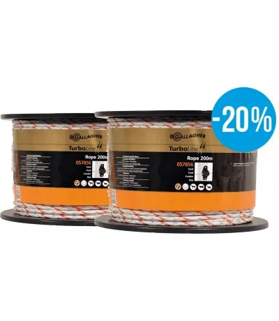 Gallagher duopackTurboline cord wit 2X200M Lage Prijs