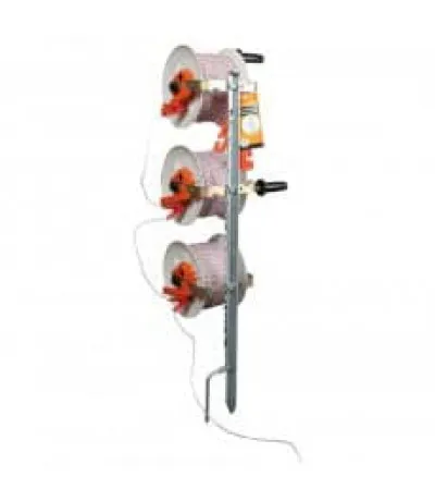 Gallagher haspelpaal incl. 3 haspels met versnelling en turboline cord Gereduceerde Prijs