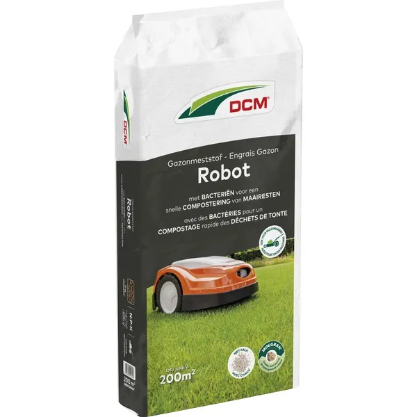 DCMGazonmeststofRobot10kg(Tot200m²) Voordeelprijs