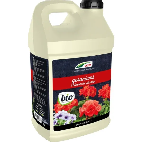 DCMVloeibarePlantenvoedingGeraniums&BloeiendePlanten5Lmeststof Hoge Kwaliteit