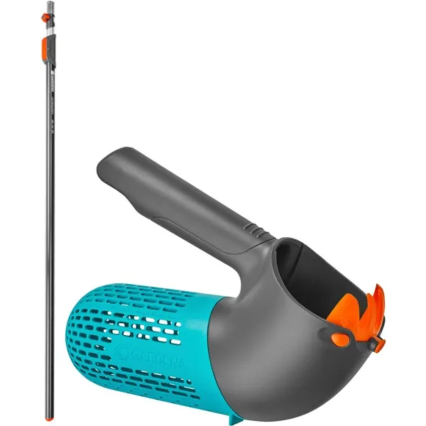 Korting GARDENACombisystemBessenplukkersetfruitplukker(Zwart/turquoise,Incl.telescoopsteel)
