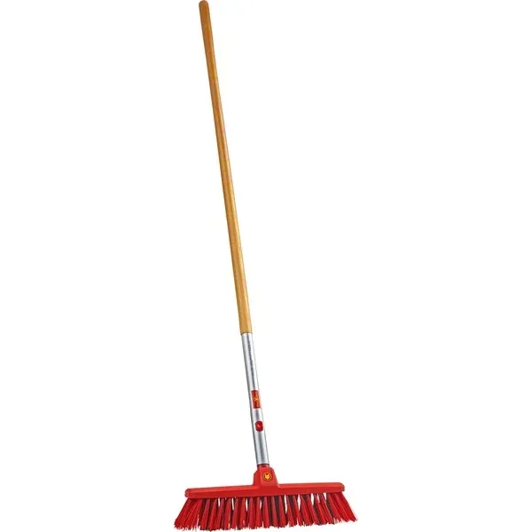 Laatste Versie WOLF-GartenStraatbezemSB400M+essenhoutensteelZM140Set(Rood/houtkleur)