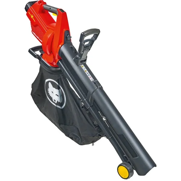 Laatste Versie WOLF-GartenAccubladblazerLYCOS40/480Vsetbladzuiger/bladblazer(Rood/zwart,Accuenopladerinbegrepen)