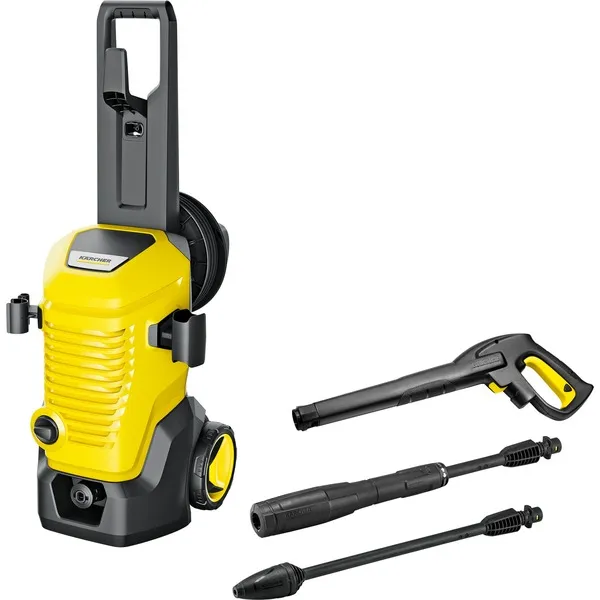 Must-Have KärcherK5WCMPremiumhogedrukreiniger(Geel/zwart,metvuilfreesenslanghaspel)