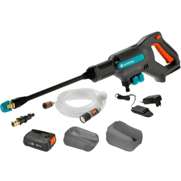 GARDENAAquaClean24/18VP4Akant-en-klaresetdrukreiniger(Grijs/turquoise,14800-20,Accuinbegrepen) Premium