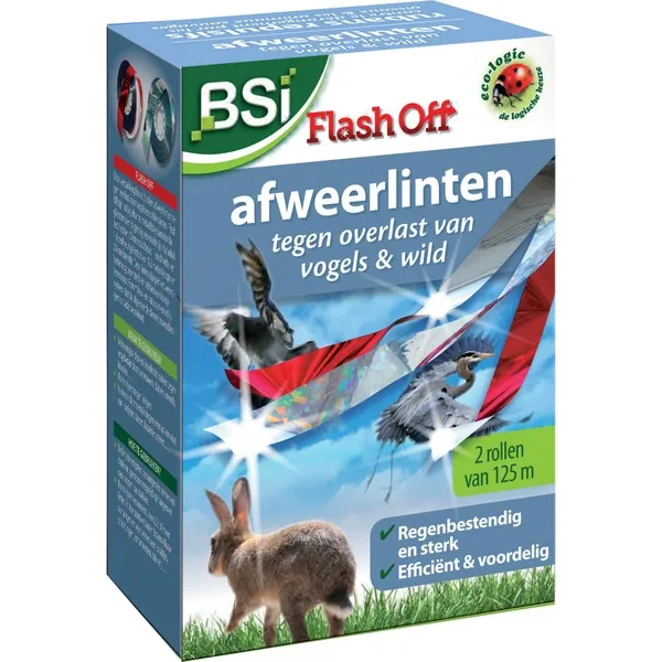 Beperkte Voorraad BSIFlashOffvogelafweerbestrijdingsmiddel(2x125meter)