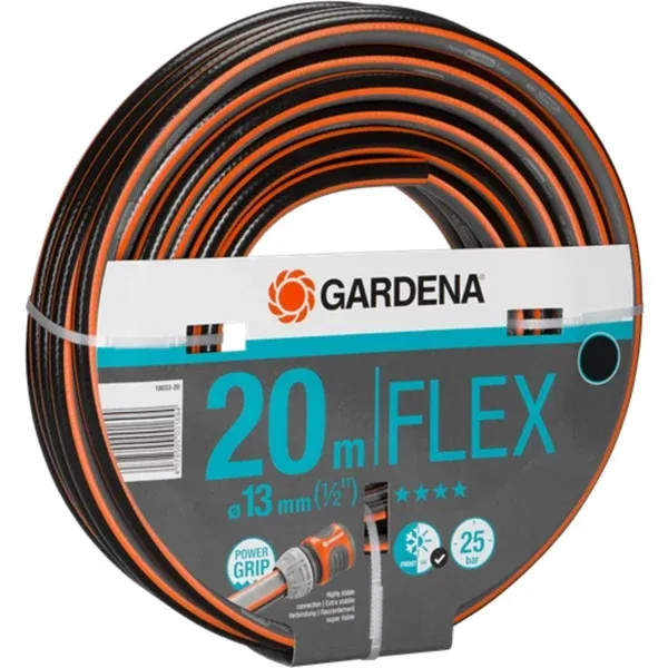 GARDENAComfortFlexslang13mm(1/2")(Zwart/oranje,18033-20,20m) Weekendaanbieding
