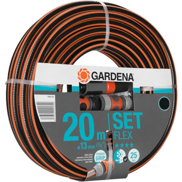 GARDENAComfortFlexslang13mm(1/2")(Zwart/oranje,18034-20,20m) Gereduceerde Prijs