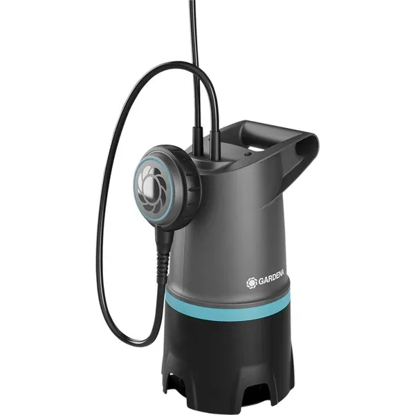 Koopje GARDENA2-in-1vuilwaterdompelpomp20000BASICdompel-endrukpompen(Grijs/zwart,550Watt,20.000l/u,metvlotterschakelaar)
