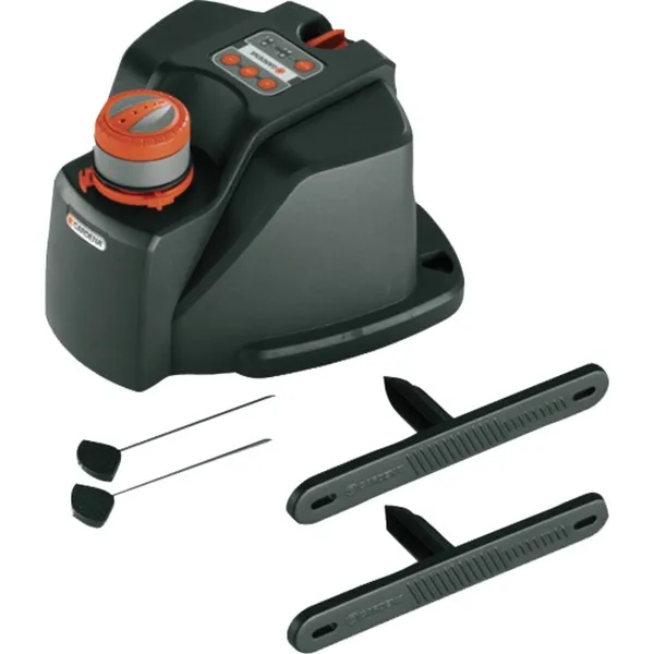 Op = Op GARDENAComfortmobielemulti-instelbaresproeierAquaContourautomaticbewateringsautomaat(Grijs/oranje,8133-20)