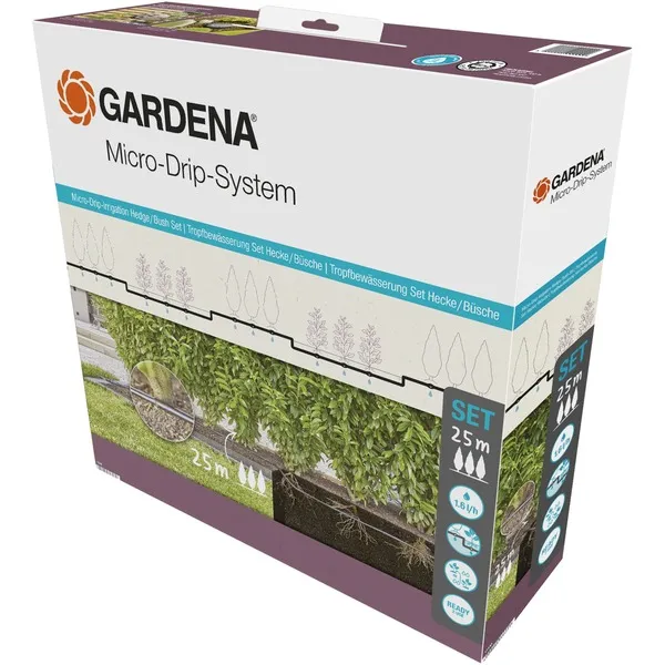 Hete Deal GARDENAMicro-Drip-Bewateringheggen/struikenSet(25m)druppelaar(Zwart)