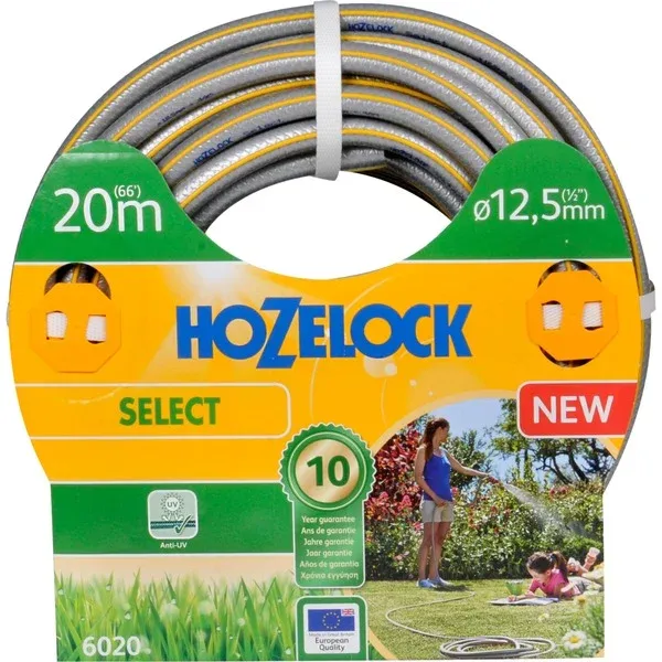Hozelock6020SelectSlang(Grijs/geel,20meter,Ø12,5mm) Nieuw