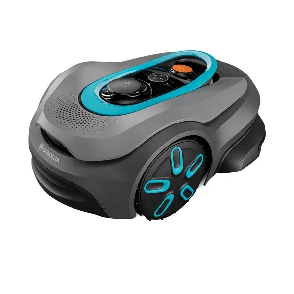 Favoriet GARDENASmartSILENOsense600m²robotmaaier(Grijs/turquoise,19942-26,Li-ionaccu+Basisstationinbegrepen,grensdraadvrijetechnologie)