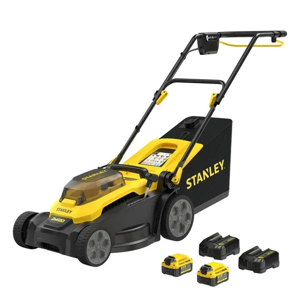 Koop Vandaag Stanley18VV202x4Ahset37cmgrasmaaier(Zwart/geel,2accu'sen2opladersinbegrepen)