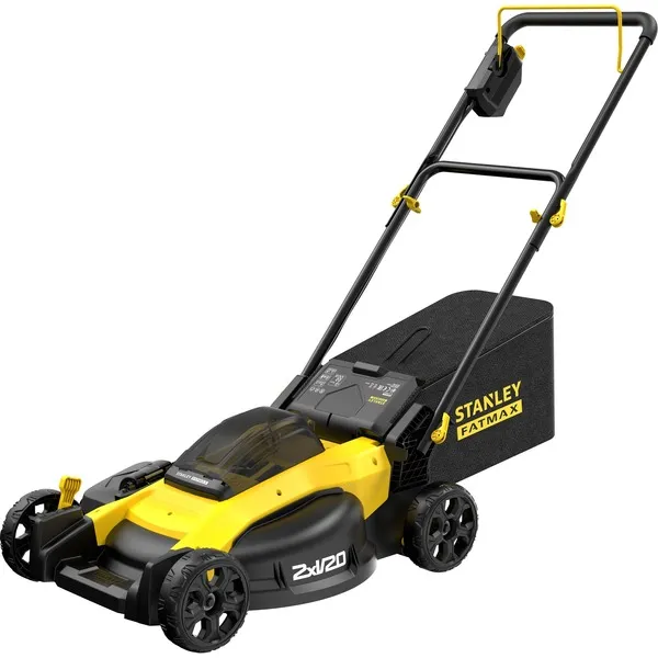 StanleyFATMAXV20Brushlessgrasmaaier(Zwart/geel,2xAccuenopladerinbegrepen) Seizoensaanbieding