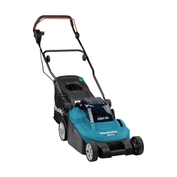 Express Levering MakitaLXT2x18VaccuGrasmaaier38cm(Blauw/zwart,2x4Ahaccuenduosnelladerinbegrepen)